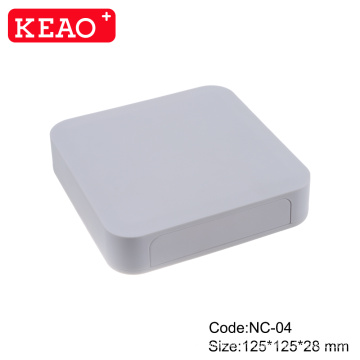 Caja de interruptor de red IP54 caja de enrutador personalizada caja de plástico para electrónica NC-04 con tamaño 125 * 125 * 28 mm